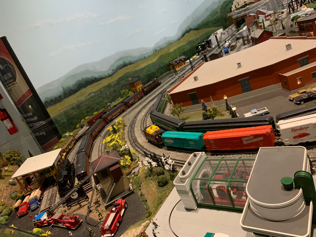 Miniature railroad display at the AACA Museum