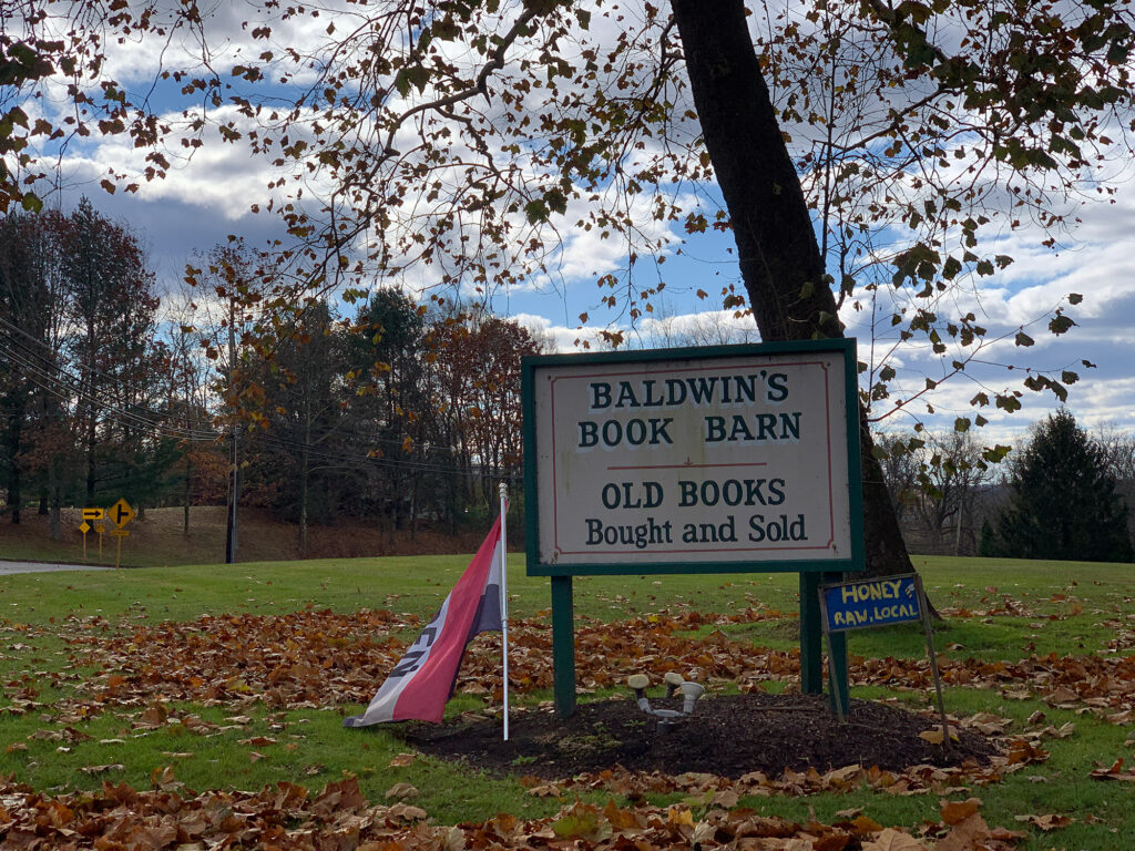 sign for Baldwin's Book Barn