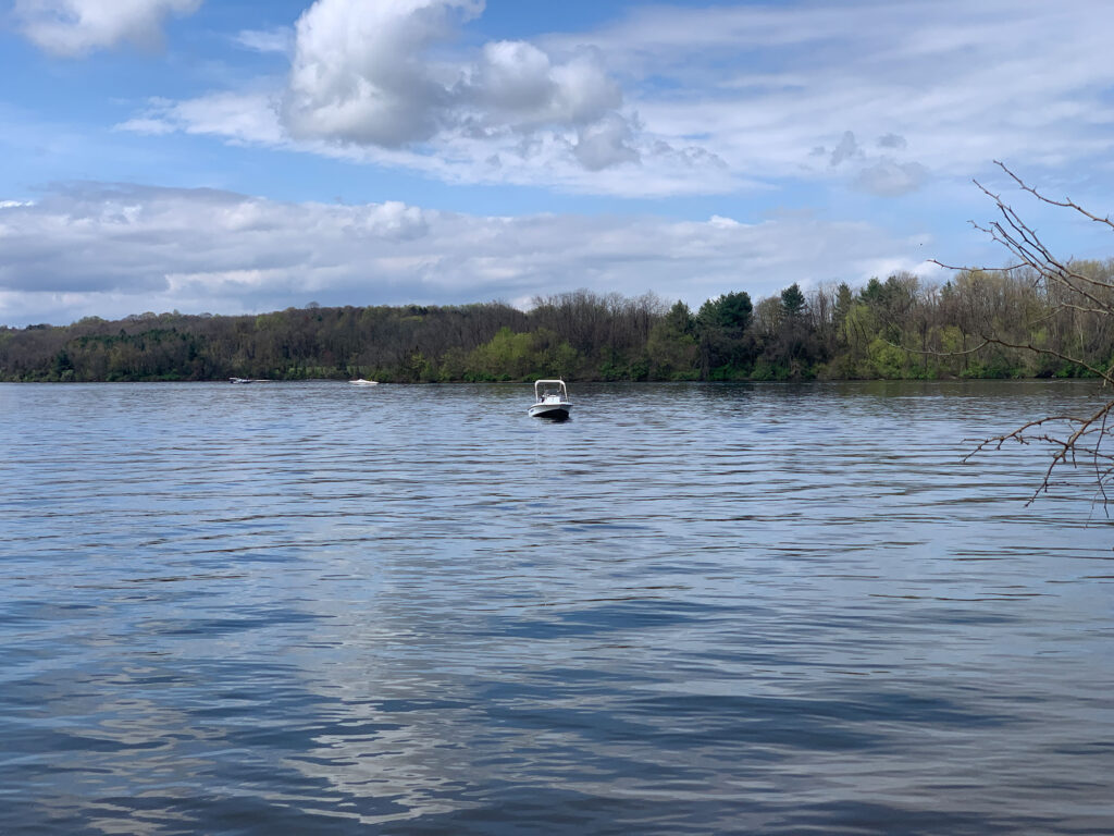 rippled waters of Blue Marsh Lake