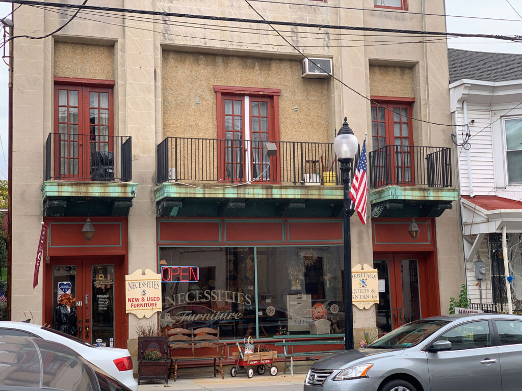 storefront for Necessities in Hamburg, PA