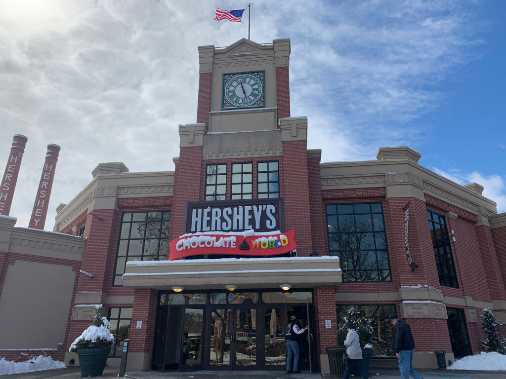 Entrance to Hershey's Chocolate World in Hershey, PA