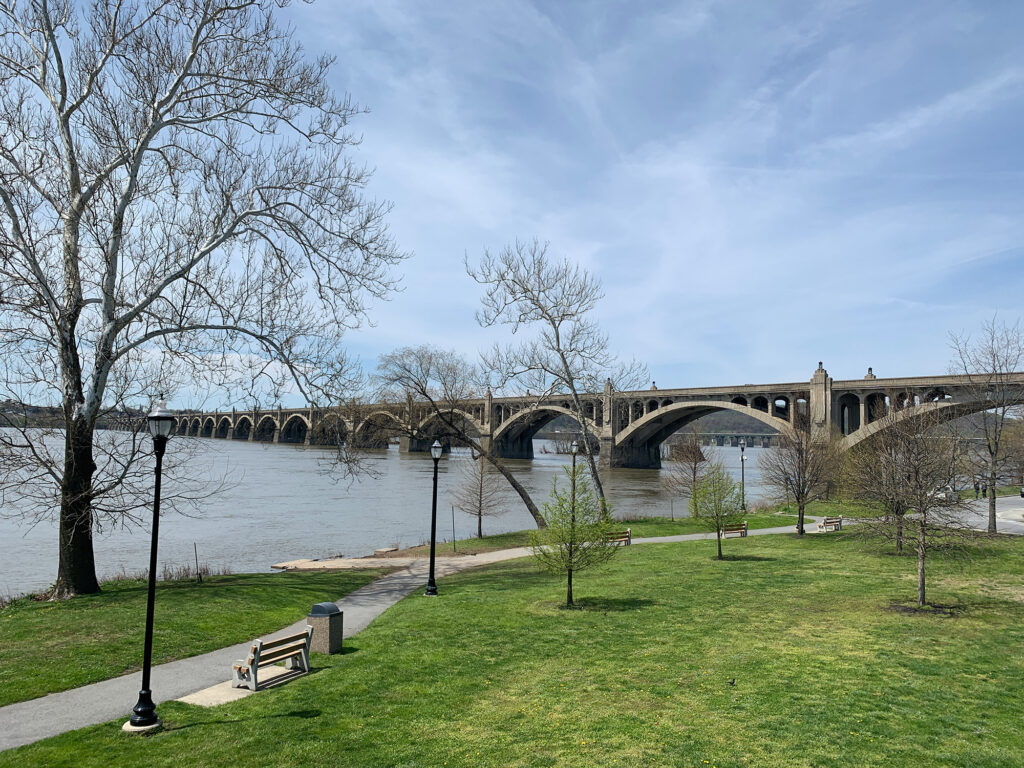 Wrightsville-Columbia bridge crossing the Susquehanna River from Columbia Crossings