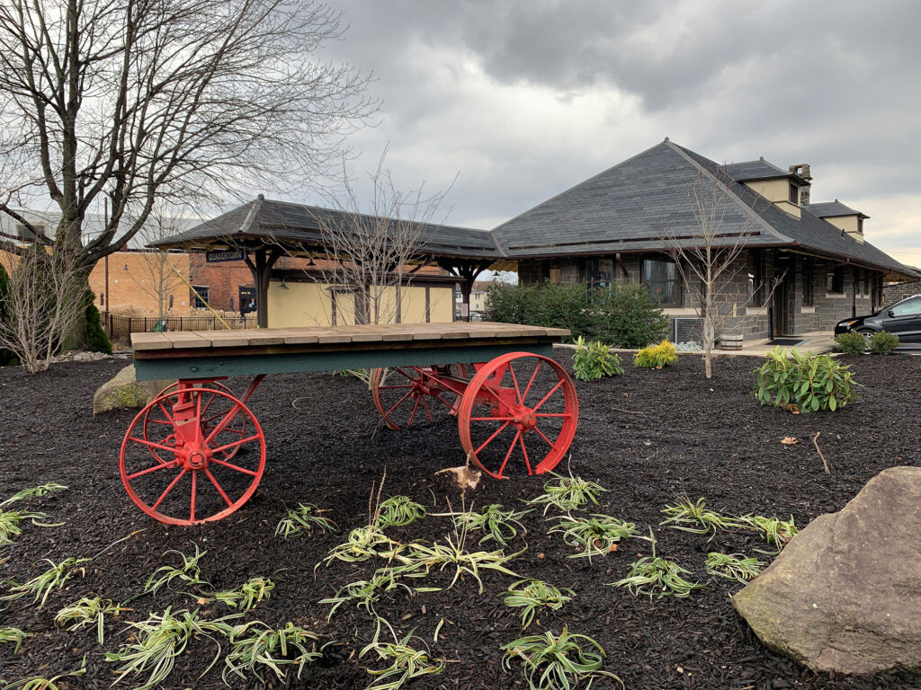 Wagon outside the Quakertown Train Station