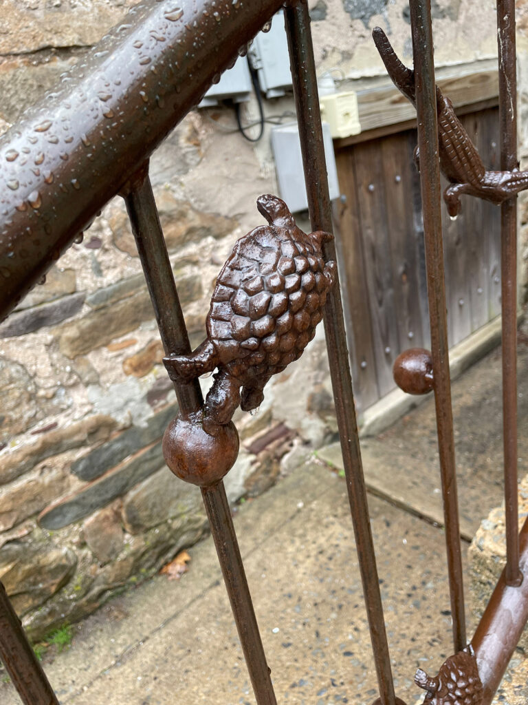 hand railing at the Stabin Museum in Jim Thorpe, PA