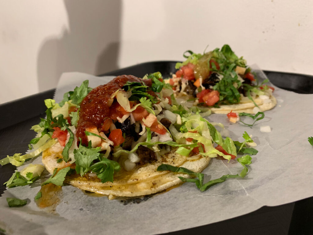 Close-up of tacos from Taylor Taco in Easton, PA