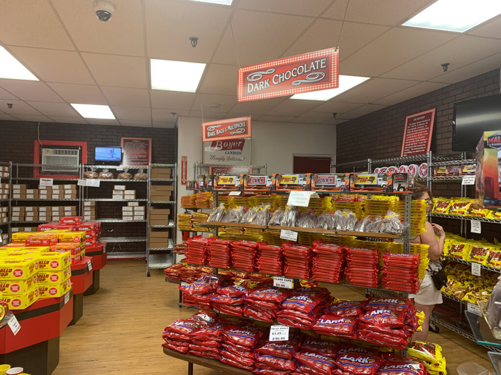 Interior of Boyer Candies in Altoona, PA