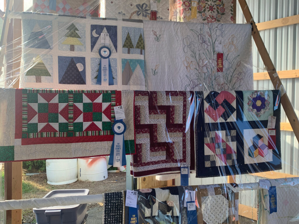 quilts on display at the Berks County Fair