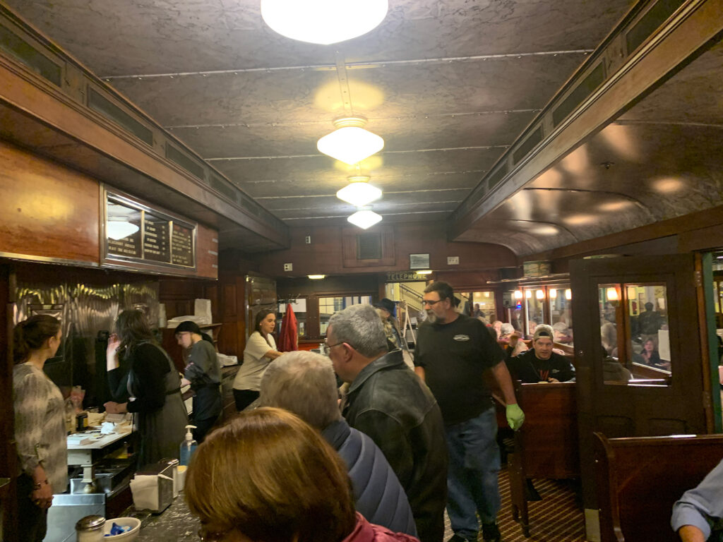 Patrons pack every seat inside the Reading Diner during Fastnacht Day at the Boyertown Museum of Historic Vehicles