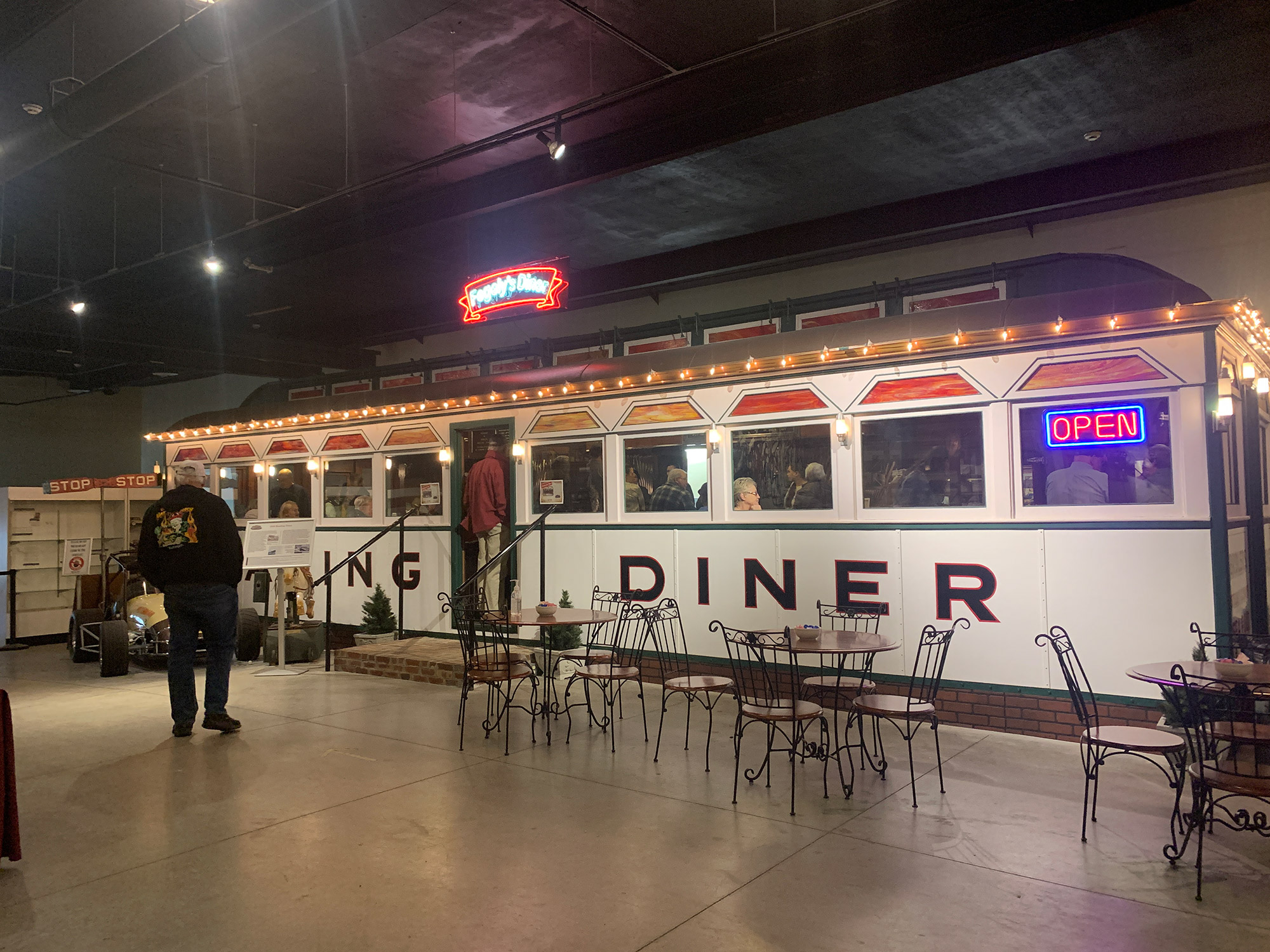 Reading Diner inside the Boyertown Museum of HIstoric Vehicles