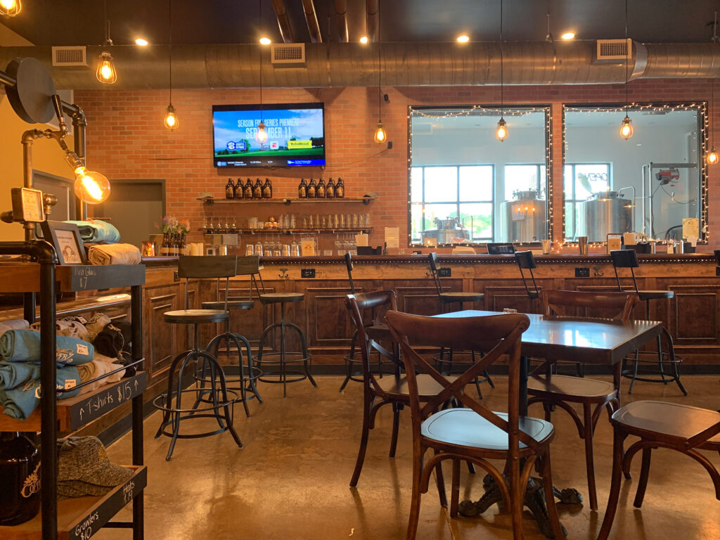 interior of Copperz Brewery in Hamburg, PA