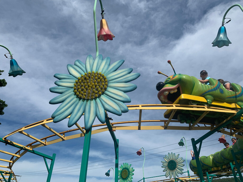 The wacky worm coaster at Delgrosso's Amusement Park