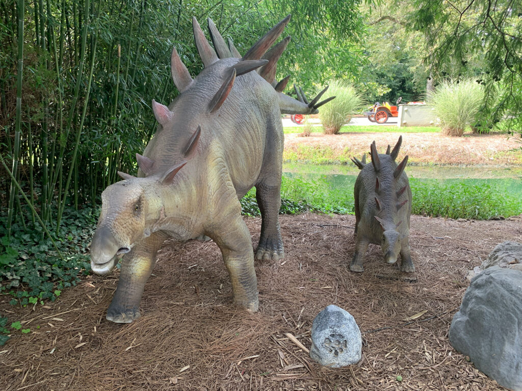 Stegosaurus on display at Exploration Island at Dutch Wonderland