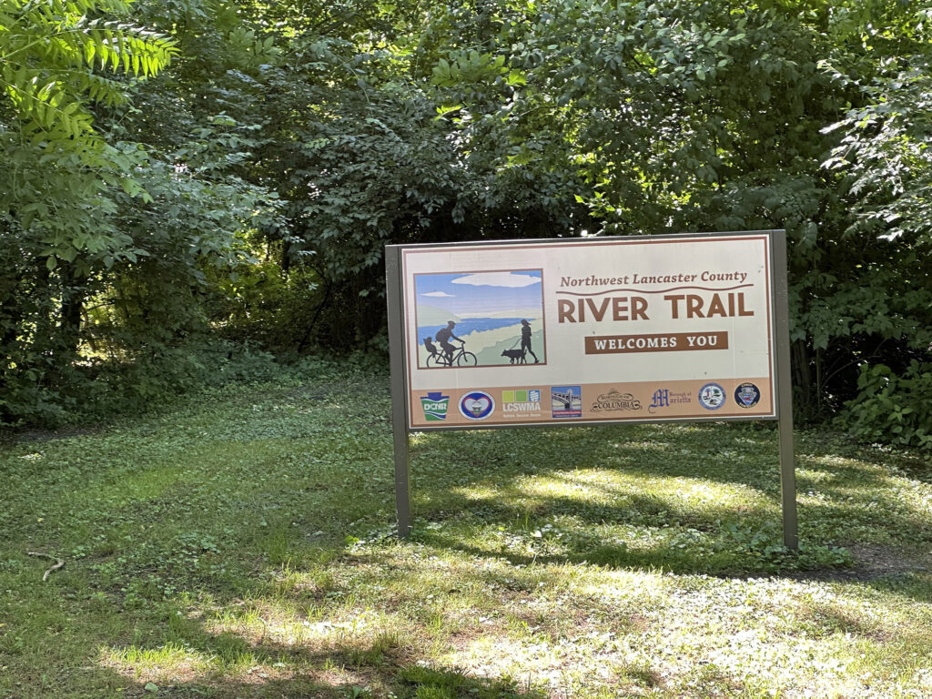 sign advertising the Northwest Lancaster County River Trail