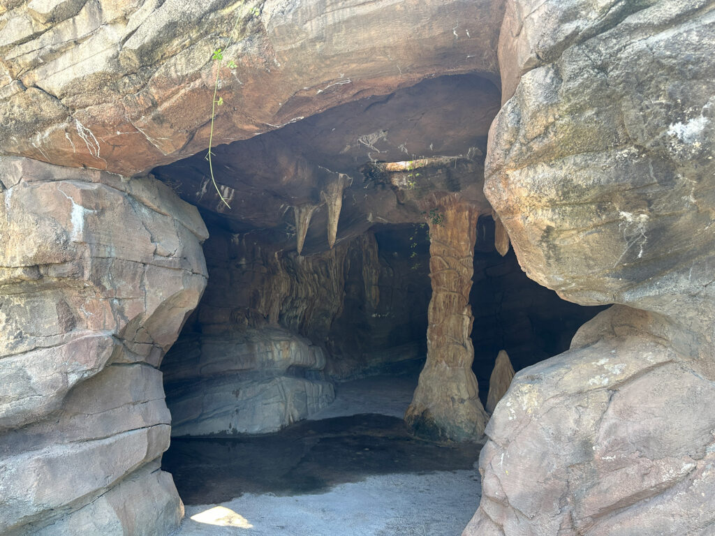 cave feature in the children's garden at the Arboretum at Penn State